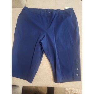 Navy blue capris plus size 28w